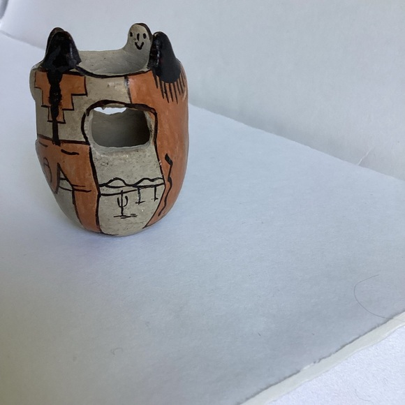 Tohono O’odham Native American Friendship Bowl Vase Angea Pottery Southwest - Picture 7 of 14